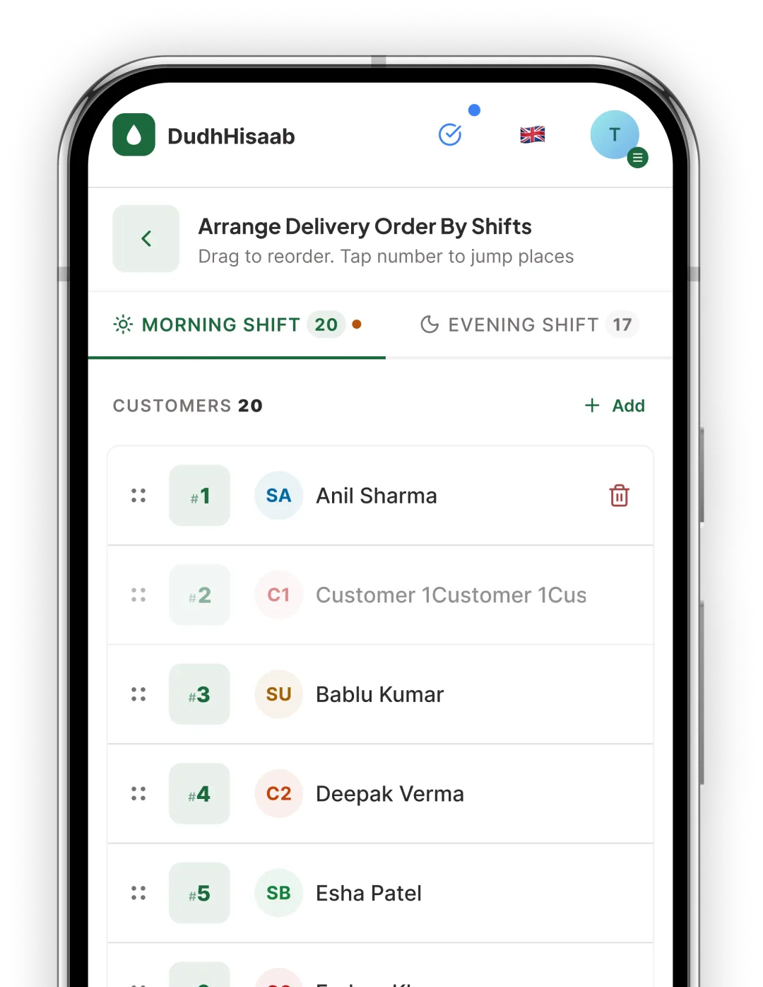 Arrange the delivery order so each round runs in the right sequence