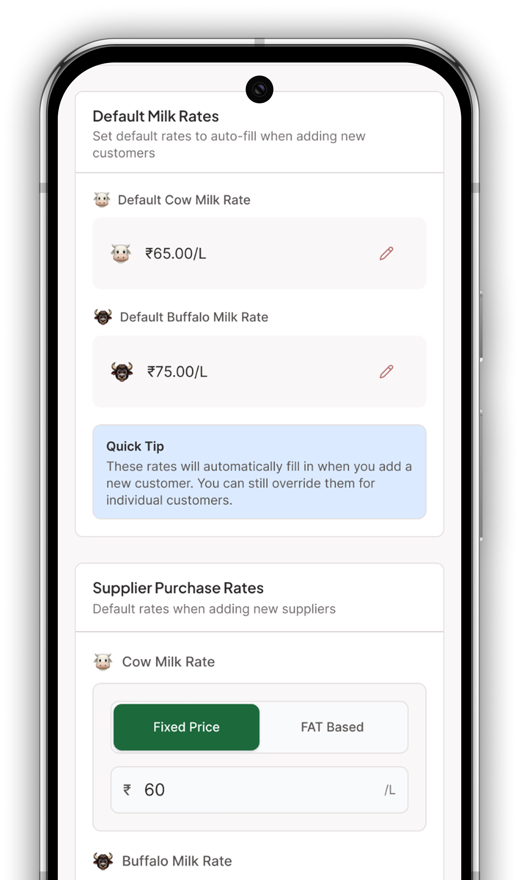 Add customer screen